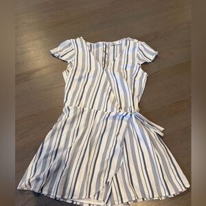Striped Blue and White Romper